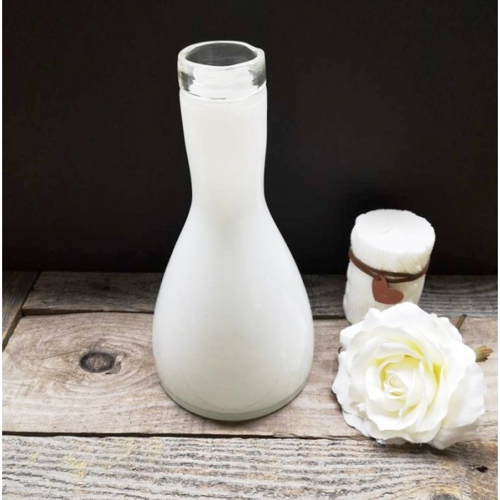 Vase Tag blanc en verre